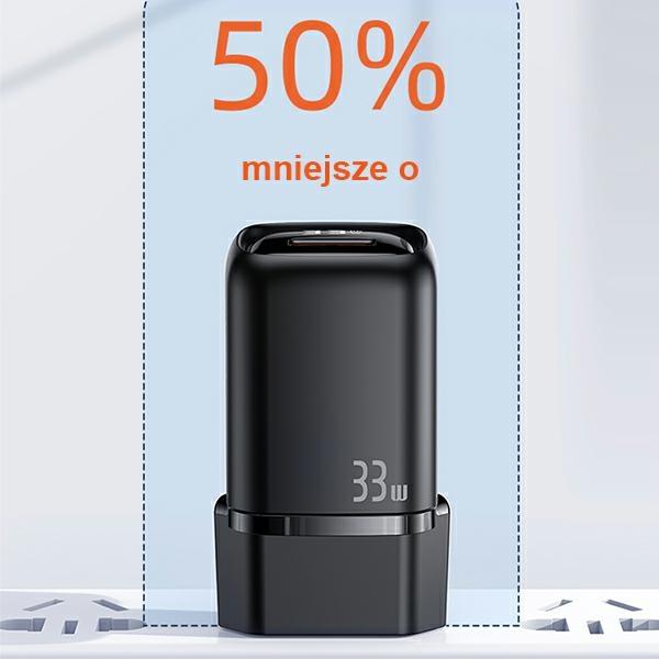 Usams Ład. Siec. 1Xusb-C+1Xusb T46 33W(Only Head) Pd3.0 +Qc3.0 Fast Charging Biały/White Cc152Tc02 (Us-Cc152)