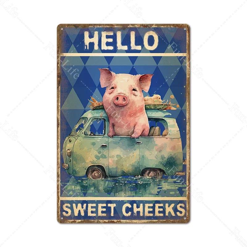 Beauty Vintage Metal Poster Animal Bees Retro Metal Tin Botany Signs Plaque Plate Wall Decor for Bar Club Cafe Man Cave Xcm