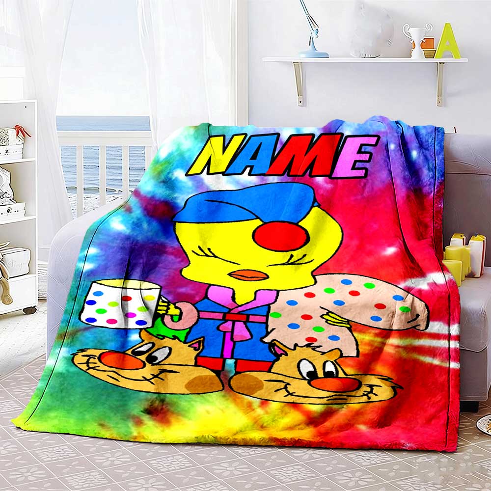 Warner (17) Customize Text Blanket Cozy Personalized Blanket Soft Warm Cozy Versatile for Living Room Office Couch Seaside Ideal for All Seasons