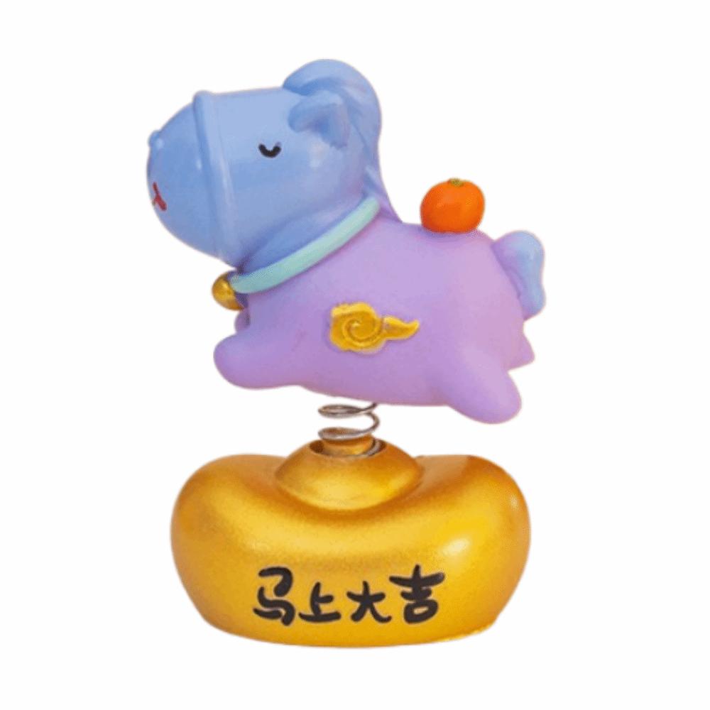 

Creative Zodiac Horse Phone Holder Year of The Horse Resin Cartoon Horse Statue Home Decoration Style 2