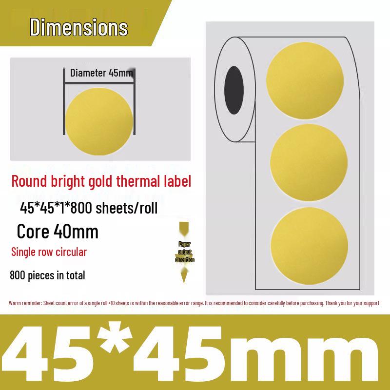 Silver Thermal Adhesive Printable Food Label