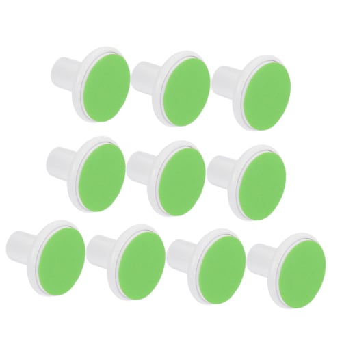 TOVINANNA 10-Piece Replacement Grinding Heads for Electric Nail Files, Baby Nail Trimmers, Plastic, Green