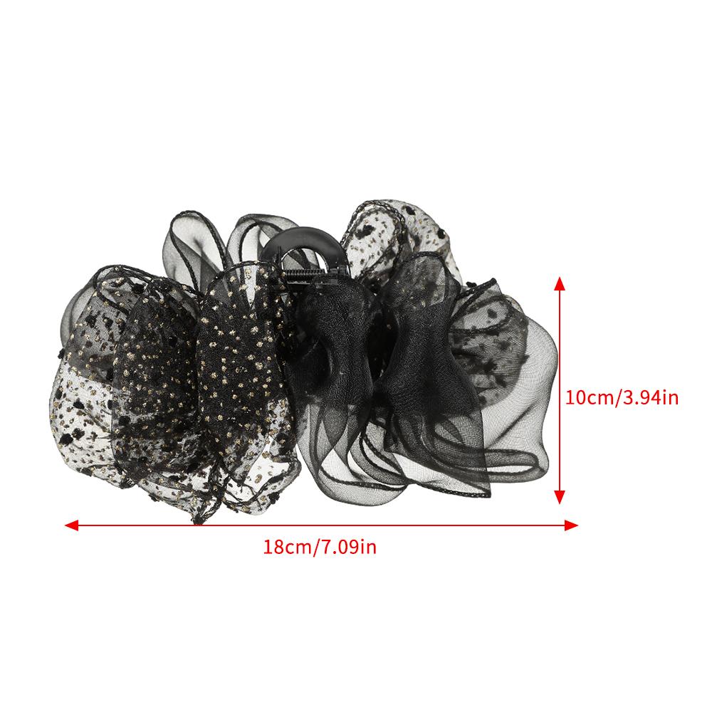 Large Size Hair Claw Bow Black Hair Crabs Hairpin Women Temperament Party Hair Accessories Hair Clip Fashion Headwear Hairpin