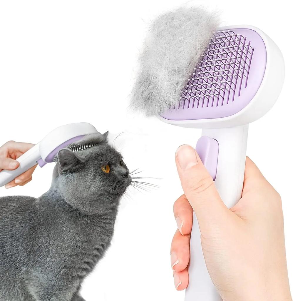 Pet Dog Hair Brush Cat Comb Self Cleaning Hair Remover Brush For Dogs Cats Grooming Tools Pets Dematting Comb Dogs Accessories