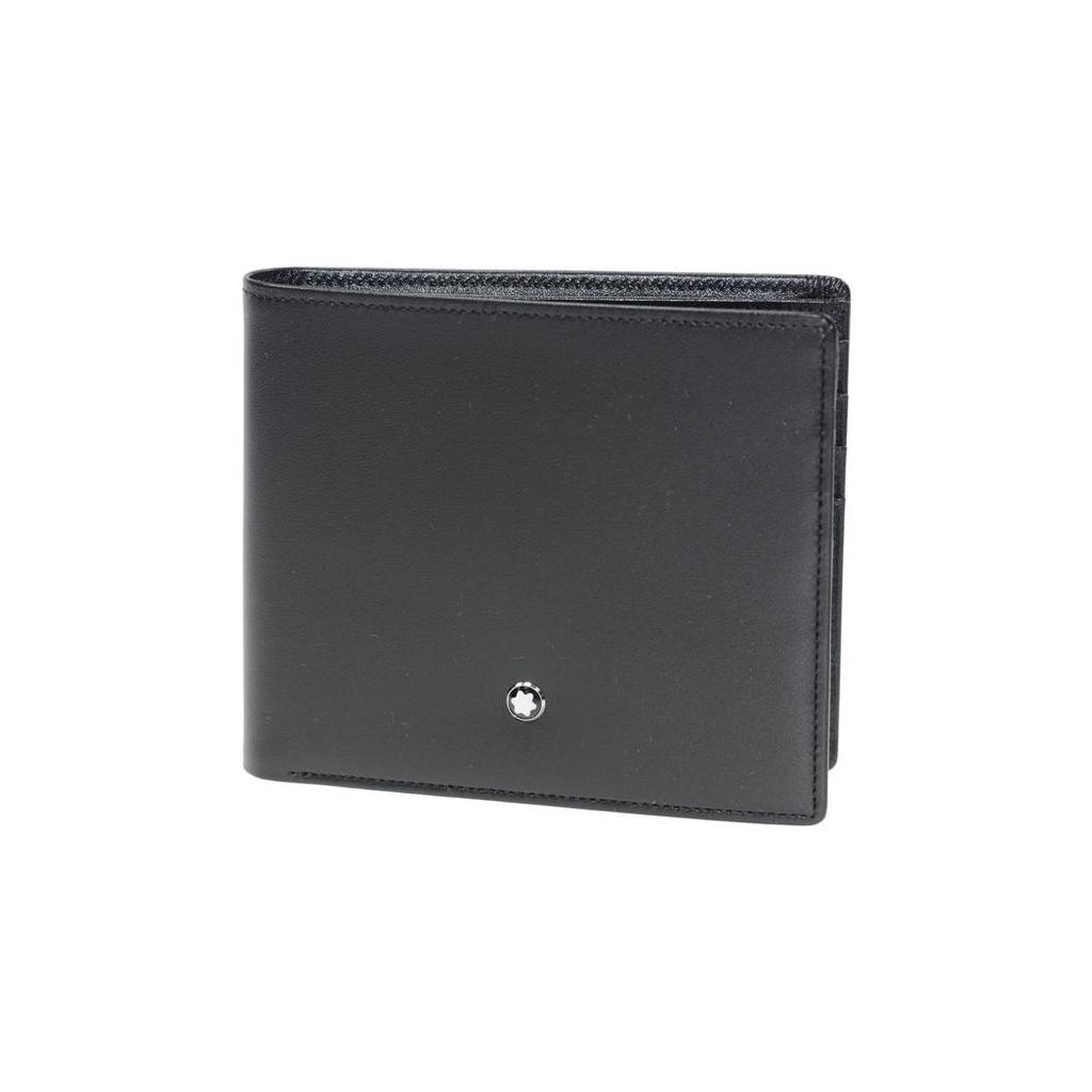 Montblanc Meisterstück Series Logo 14 Card Slot Smooth Leather Card Holder Wallet Men Wallet Black MB14095