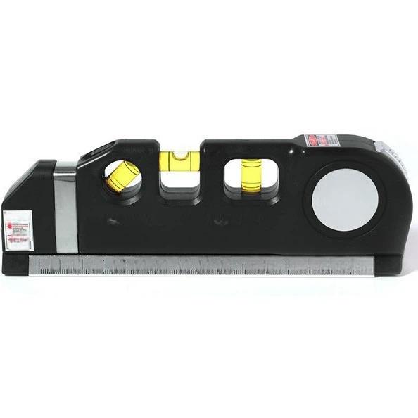 Laser Level Tool with Bubble Level & Ruler, Cross-Line Laser Level for Home Improvement, DIY, Tiling, Hanging & Measuring