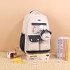 Large Capacity Backpack Color Block Student Schoolbag