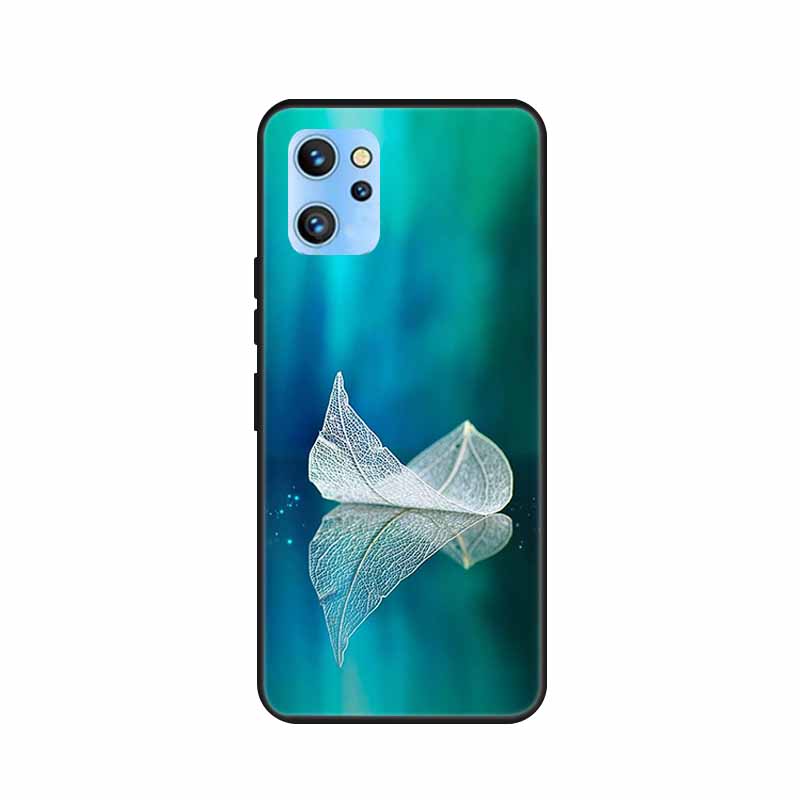 Etui do telefonu Umidigi A13 Pro 2022 Kwiaty Czarny Silikonowy Tylny Pokrowiec Miękki Pokrowiec TPU Do Umidigi A13S Etui A 13 S Coque Funda Torba