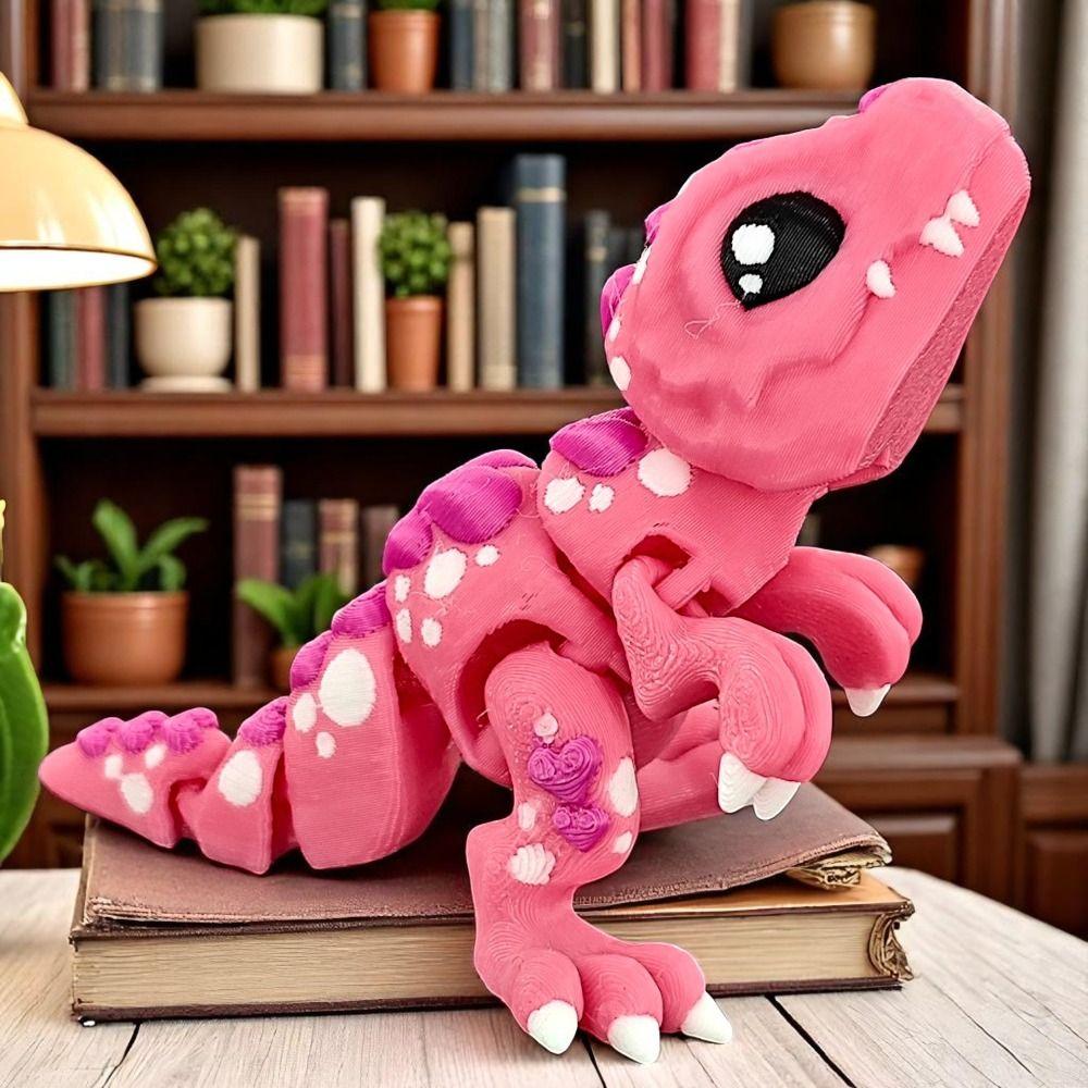 Handicraft 3D Printed Dragon Model Movable Joints 3D Articulated Dragon Toys  Kid Gift