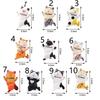 Set of 10 Dancing Cat Beckoning Good Set [BlackCoco] Figurines, Statues, Cats, Fortune, Healing, 10-Piece (Product Code 10)