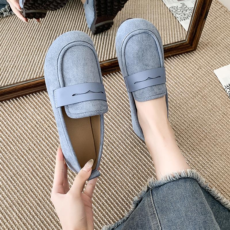 Fashion CRLAYDK Classic Women's Loafers Slip On Flat Shoes Comfort Casual Penny Dressy Summer Ladies Work Office Suede Walking Moccasins