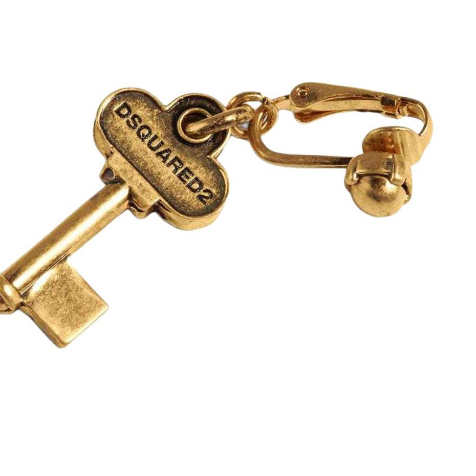 Dsquared2 Key-Pendant Clip-On Single Earring Men Earrings Gold Brass ERM007837200001F009