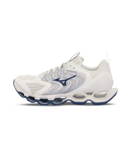 [Mizuno] Wave Prophecy 14 S - Снежно-белый:Темный деним:Серебристый [J1GC258384] 255
