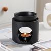 Black Ceramic Aroma Burner for Essential Oils and Candles