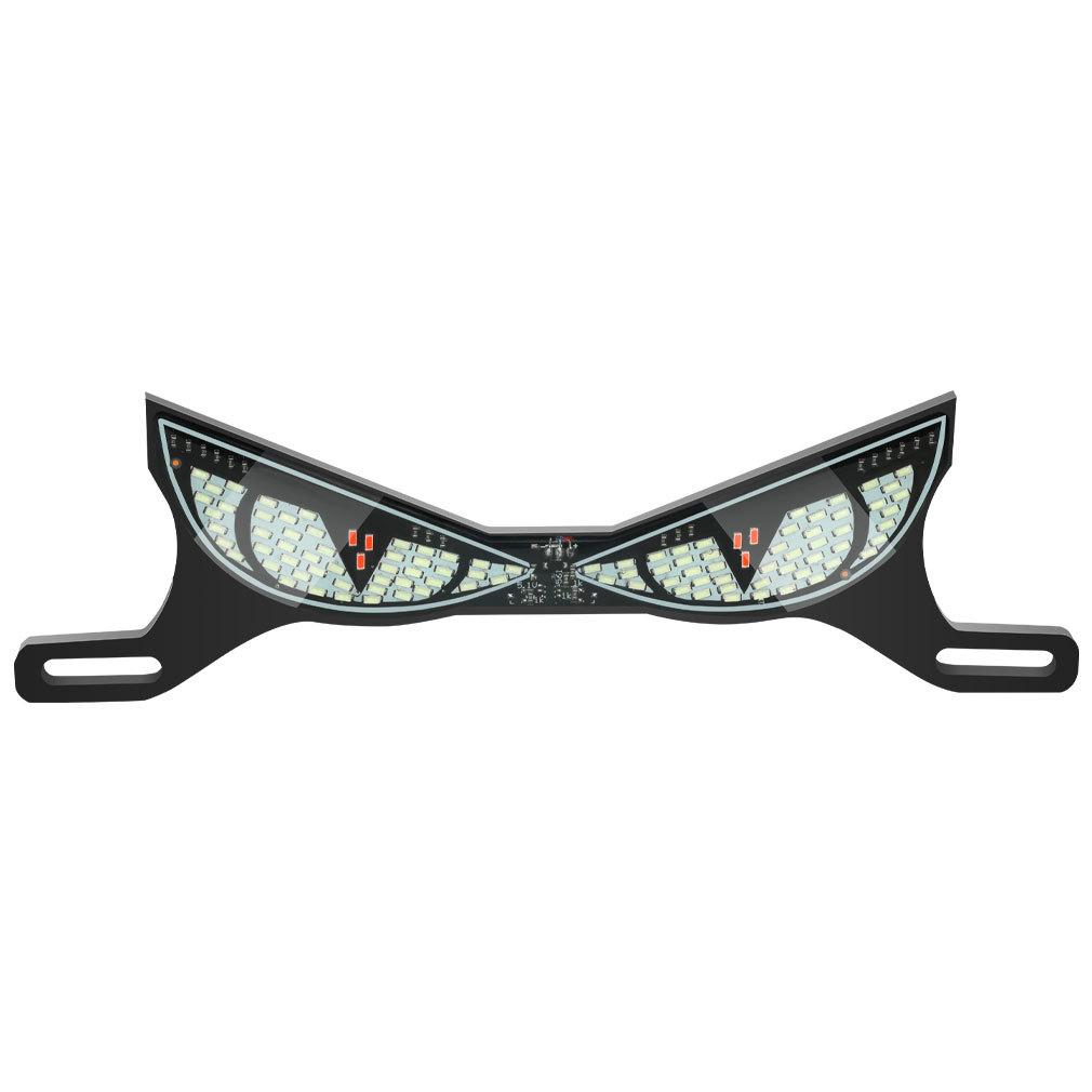 

1 шт. Мотоциклетный фонарь подсветки номерного знака Динамический задний фонарь «кошачий глаз» Задний стоп-сигнал Быстро мигающий свет Сигнальная лампа предупреждения о столкновении Для автомобиля Мотоцикла красный/светло-синий