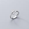 ANENJERY Zirconia Airplane Open Rings for Women Sweet Simple Fashion Daily Jewelry anillos mujer
