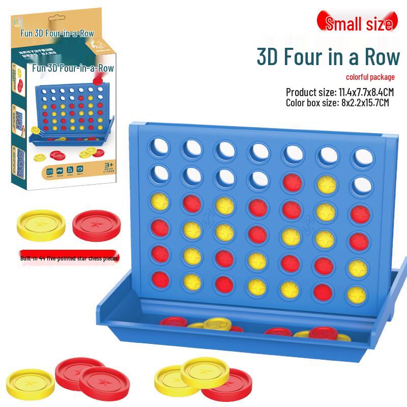 3D Children's Four-in-a-Row Chess Game – Parent-Child Interactive Table Toy
