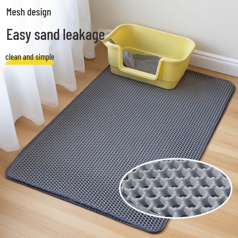 

Large EVA Cat Litter Mat with Double Layer Filtration, Anti-Slip, Scratch & Wear Resistant Custom Colors & Specs
