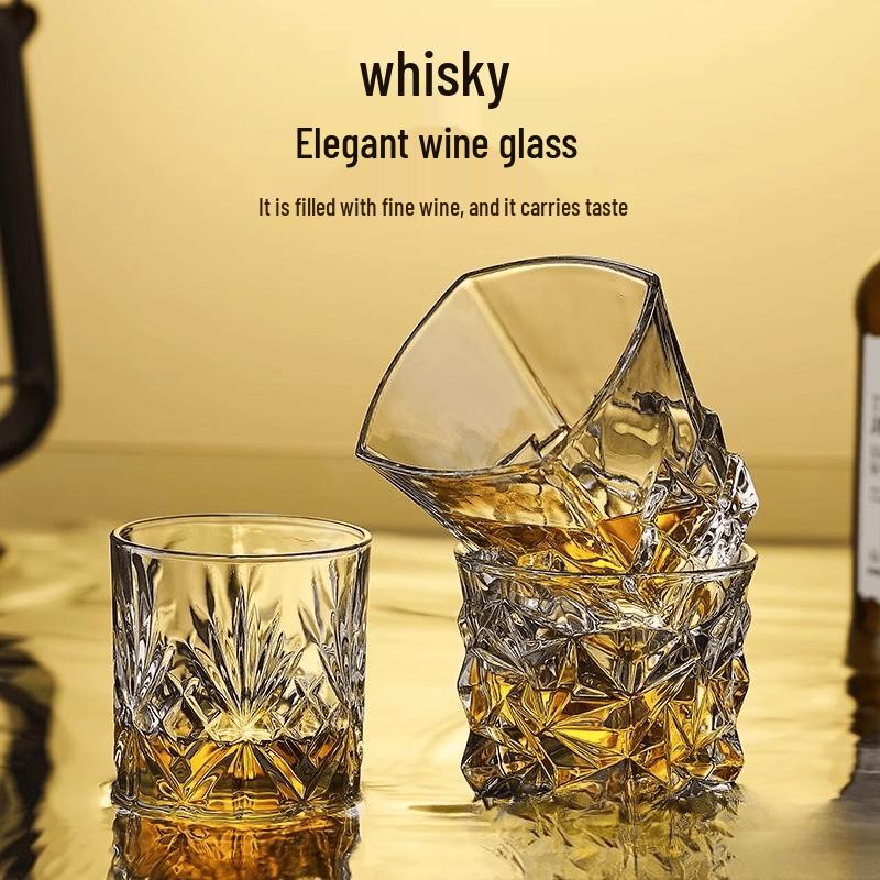 MDNG Striped Handmade Whiskey Glass