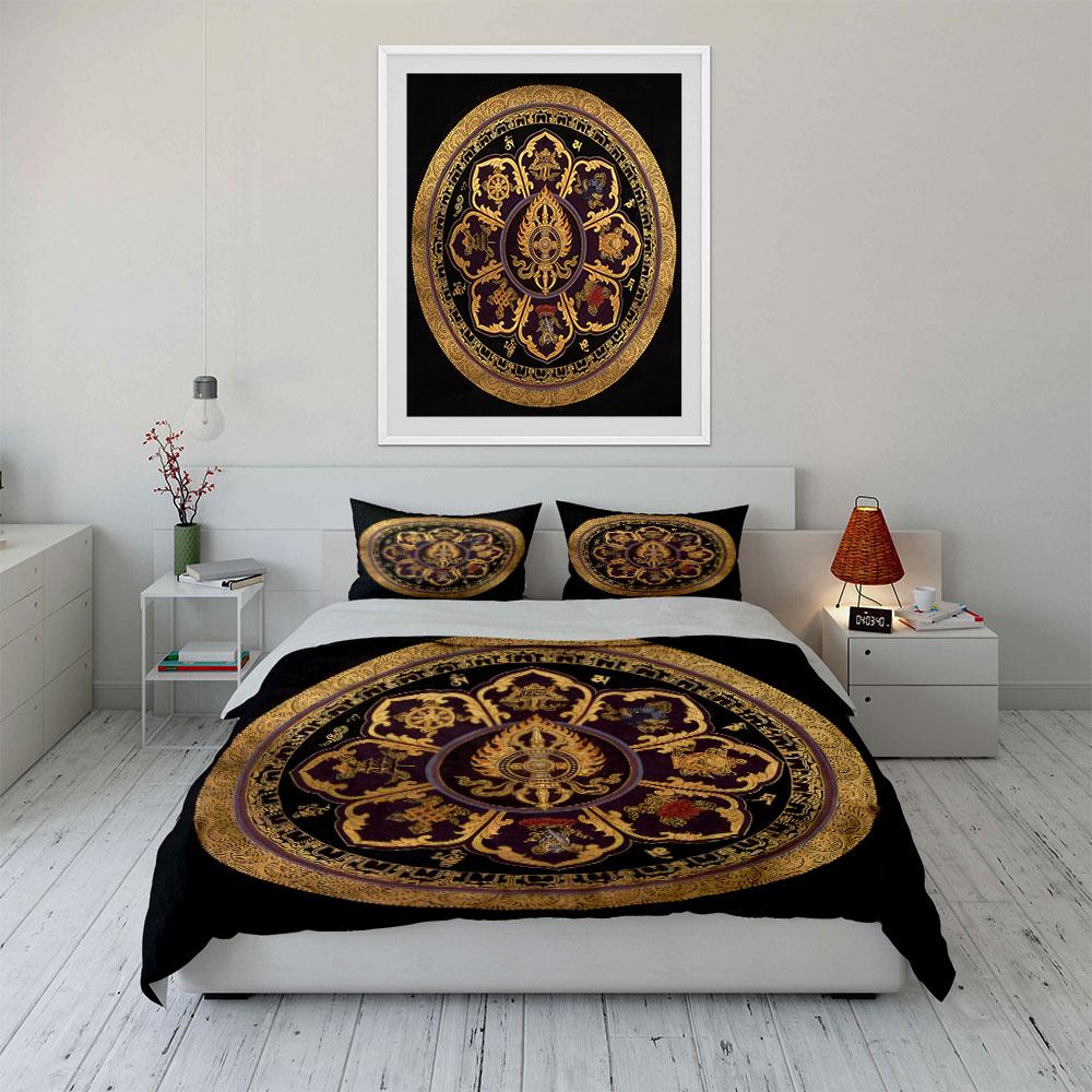 Mandala Tapestry Set - Meditation Decor Soft Comfortable Duvet Cover Bedding Set Included 1*Duvet Cover & 2*Pillowcases,Gift