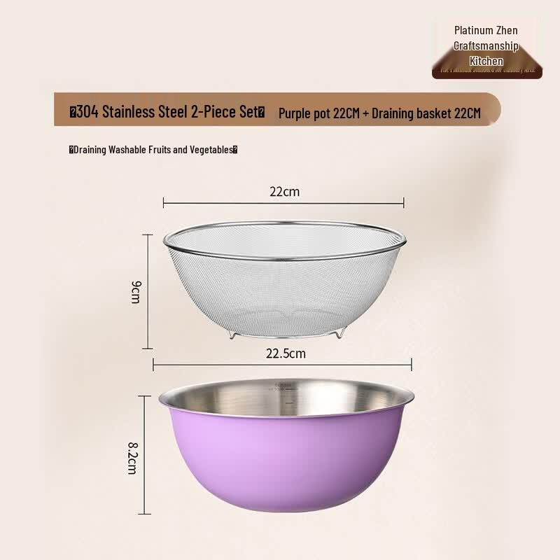 304 Stainless Steel Kitchen Preparation Bowl Set