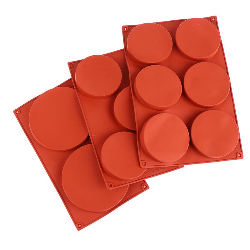 2/3/6 Löcher Runde Silikonform Kuchen Gebäck Backformen Gelee Pudding Seife Form Eis Kuchen Dekoration Werkzeug Scheibe Brotform