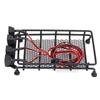 Middle Size Roof Rack Luggage With LED Lights Quadrate For SCX10 1/10 RC Car (2 White 2 Red)