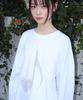 RONRON Heart Note Type Over Fit Long Sleeve White