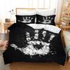 Halloween King Queen Duvet Cover Horror Blood Hand Bedding Set For Teens Scary Red Blood Stains 2/3pcs Polyester Quilt Cover