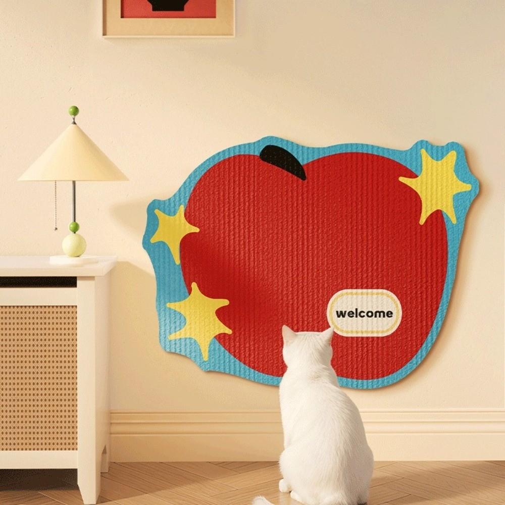Felt Self-adhesive Cat Scratch Sticker Cartoon Cat Scratch Mat  for Couch Walls