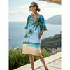 26 New European and American Bohemian large-size women's clothing casual loose 3D printed dress robe