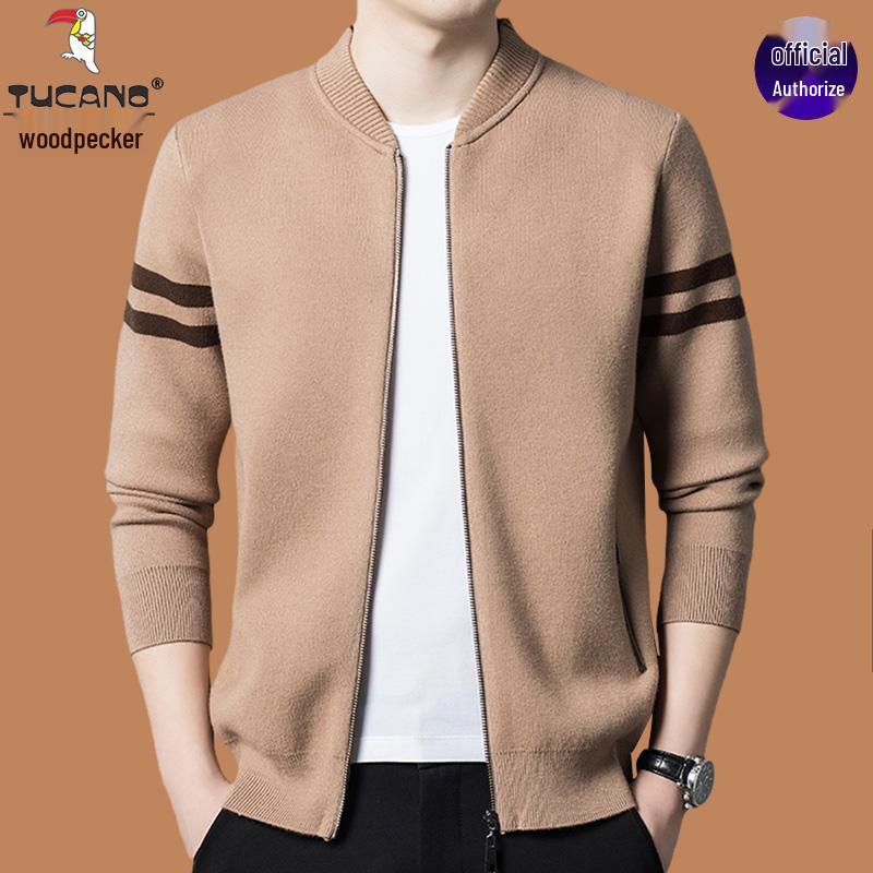 Мужской вязаный кардиган Woodpecker Корейский стиль свободный крой свитер ОсеньЗима 2025 XL for 675-75kg 6590₽
