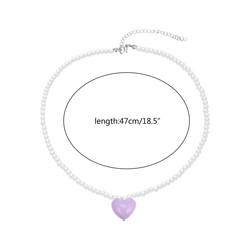 Heart Pearl Necklace Women Collarbone Chain Temperament Jewelry Wedding Gift