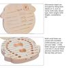 1pc-Baby Tooth Box Spanish Wooden Children Periodontal Organizer Locker Boy Girl Baby Souvenir Gift