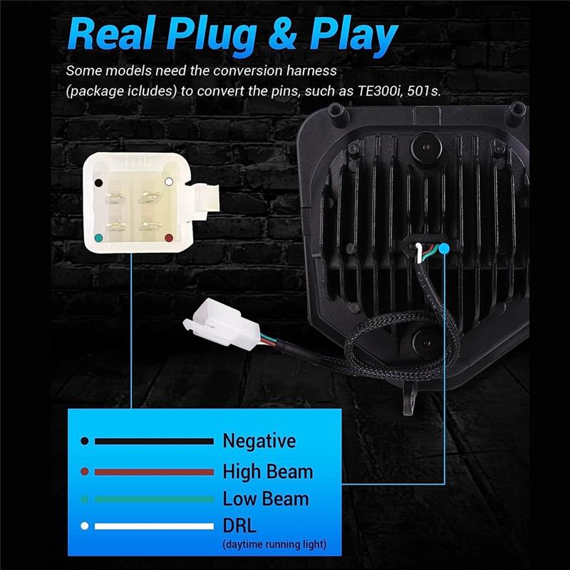 Motorcycle Headlight for Husqvarna 125 250 300 501 701 250I 300I FE250 FE350 Dirt Bike Enduro LED Light Head Light Lamp