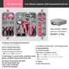 46 Pieces 4V Electric Screwdriver Set, Cordless Lithium Battery Drill & Electric Tool Kit for Household Use