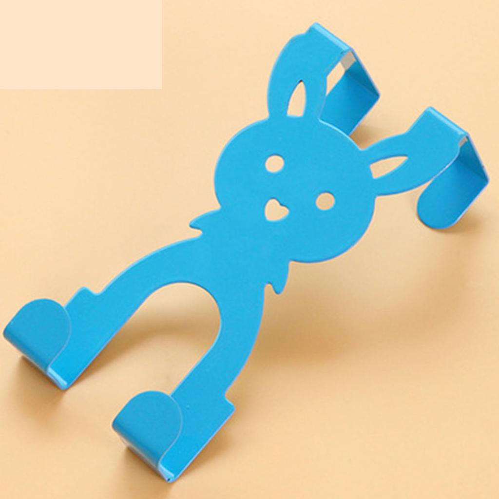 5PCS Rabbit Shape Door Back Hook Multifunctional Nail Free Cartoon Cute Durable Door Back Coat Hook for Household