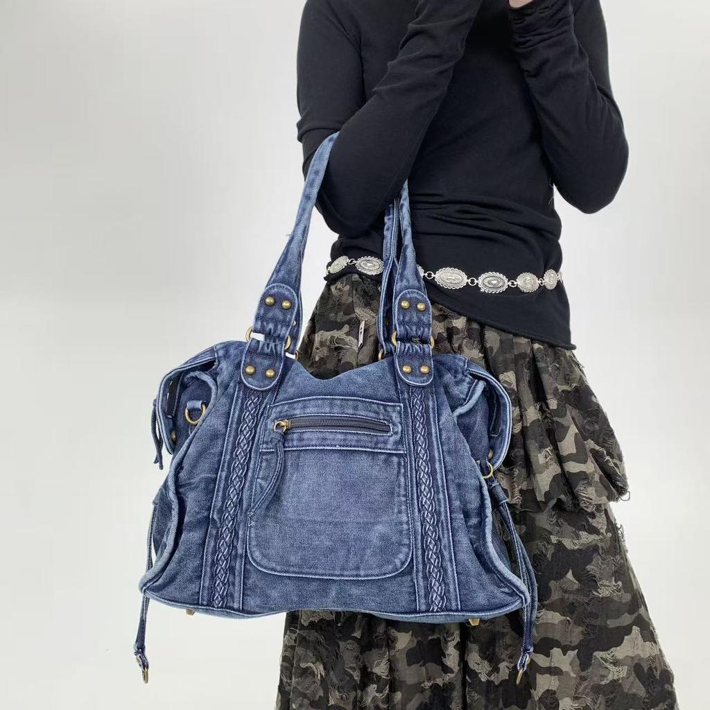 Hot Selling Women's Soft Leather European and American Retro Tote Bag Japanese and Korean Trend Single Shoulder Crossbody Bag