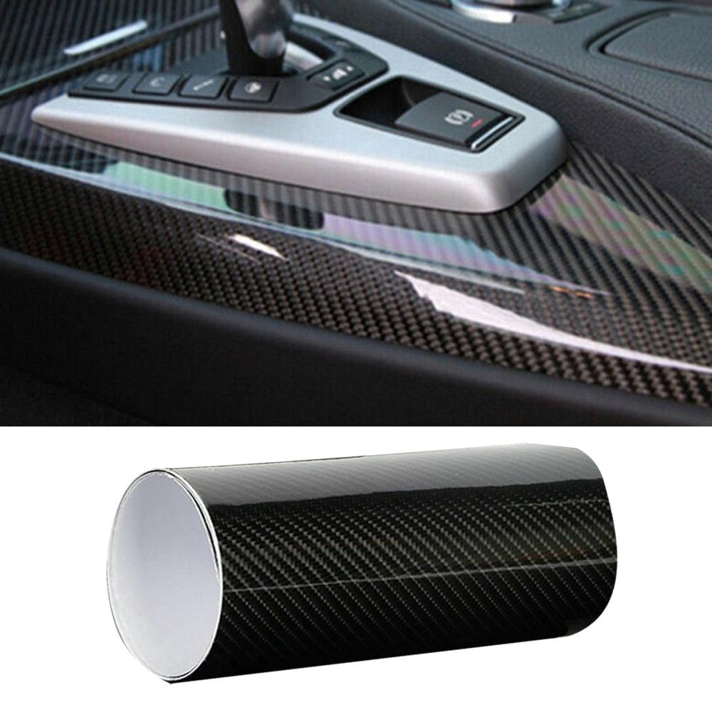 Car Interior DIY Stretchable Waterproof Vinyl Film 7D Carbon Fiber Wrap Stickers Car Stickers