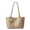 Hand-woven Bag, Casual Tote Bag, Underarm Hand-carry Large Capacity Bucket Bag for Women