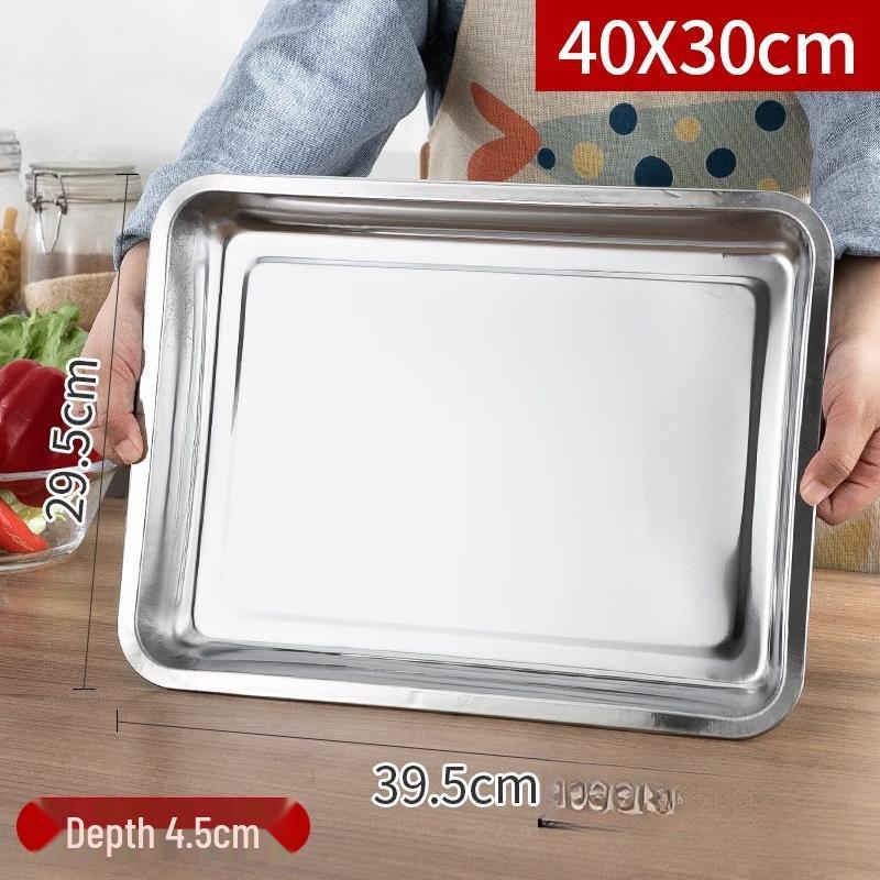 WUHE Stainless Steel Rectangular Deep Serving Tray