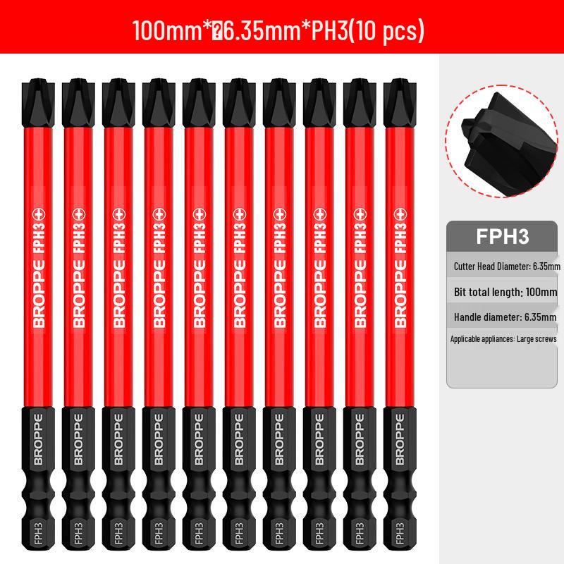 Verbesserter magnetischer, rutschfester Elektriker-Schraubendreherbit für Luft- und Schalttafelschalter