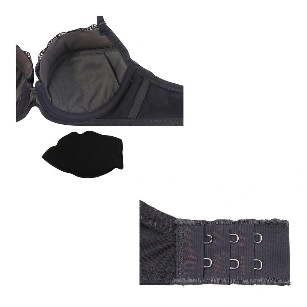 AMOSTYLE Dream Bra Light Bra Panty Dream 00DK Size C75L & Set, Daylily, (Gray),