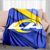 Rams Team Spirit Printed Throws Blanket Soft Flannel Blankets for Couch Bed Gifts for Men Women Picnic Blanket Christmas Gifts