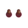 Light Luxury Round Fashion Earrings, Simple And Elegant Temperament, Advanced Sense, Geometric Contrast Color, Personalized Earrings