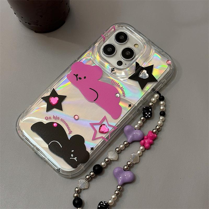 Zhitai iPhone Case: Phantom Rhinestone Chain for 12/11/13/13Pro Max/14/15Pro.