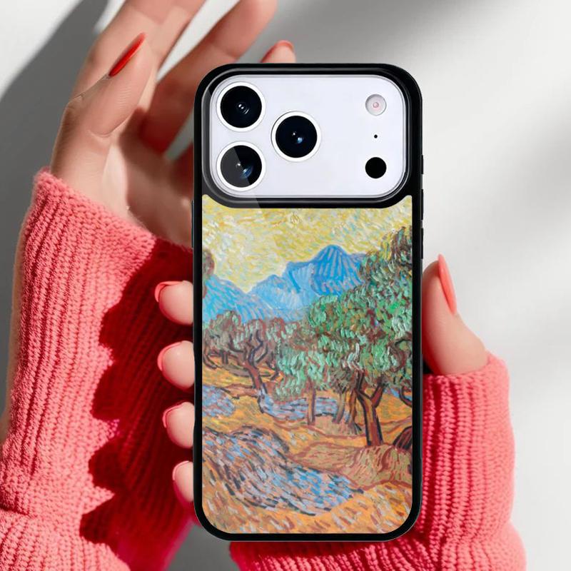 Oil Painting Boho Flower Art Phone Case for iPhone 17 Air 16e 15 14 13 Pro Max Back Cover for 12 11 Pro Coque