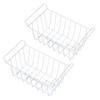 Freezer Basket Steel Wire PE Coating Space Saving Multifunctional Freezer Organizer Bin for Refrigerator Food Storage