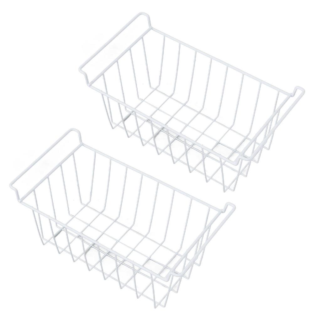 Freezer Basket Steel Wire PE Coating Space Saving Multifunctional Freezer Organizer Bin for Refrigerator Food Storage