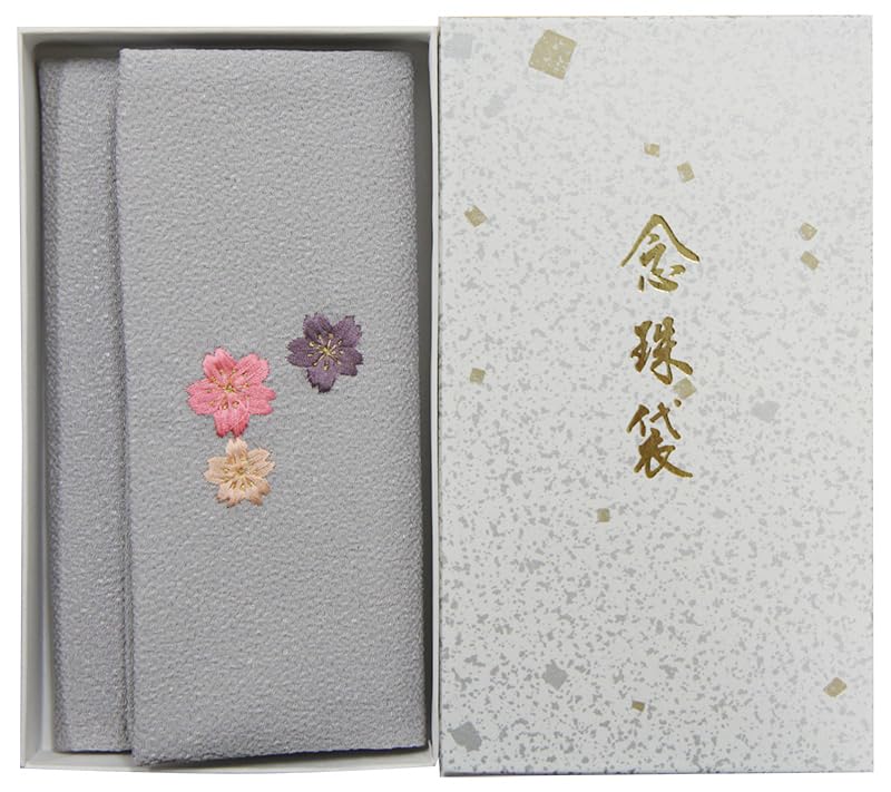 

Daiko Sangyo Чехол для молитвенных бусин из эстер-чиримена с вышивкой, Сделано в Японии, Сакура-Фиолетовый, 804-5